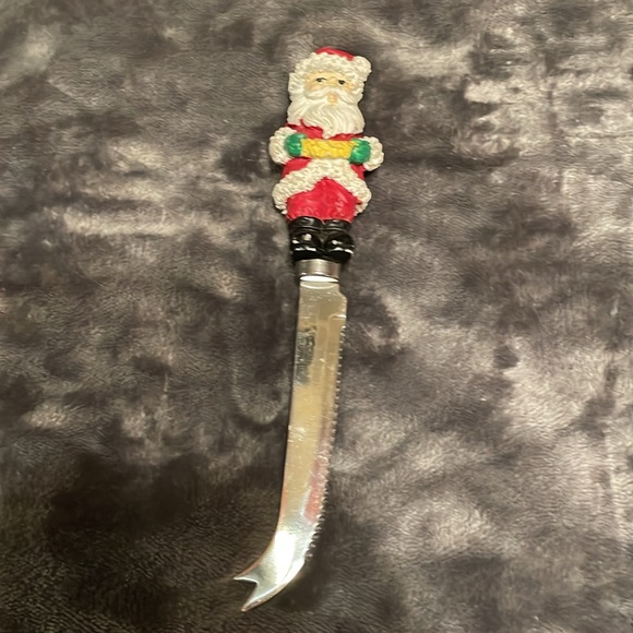 Set of 4 Christmas Cheese Spreader knife Set& 1 santa cheese blade cutting knife - Picture 5 of 8